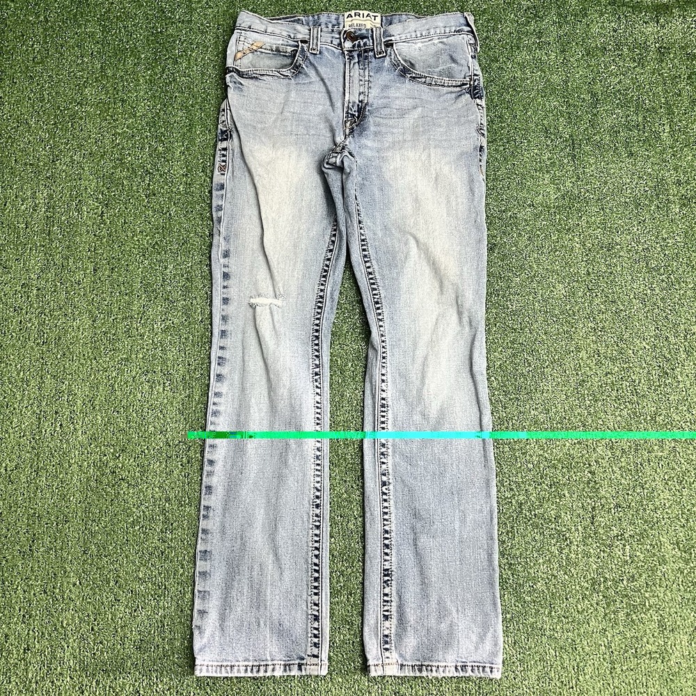 Ariat Jeans Mens 32x34 Blue Denim M4 Relaxed Boot Cut Cowboy Western Rodeo **